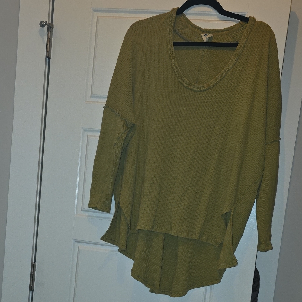 We The Free Olive Long Sleeve Top